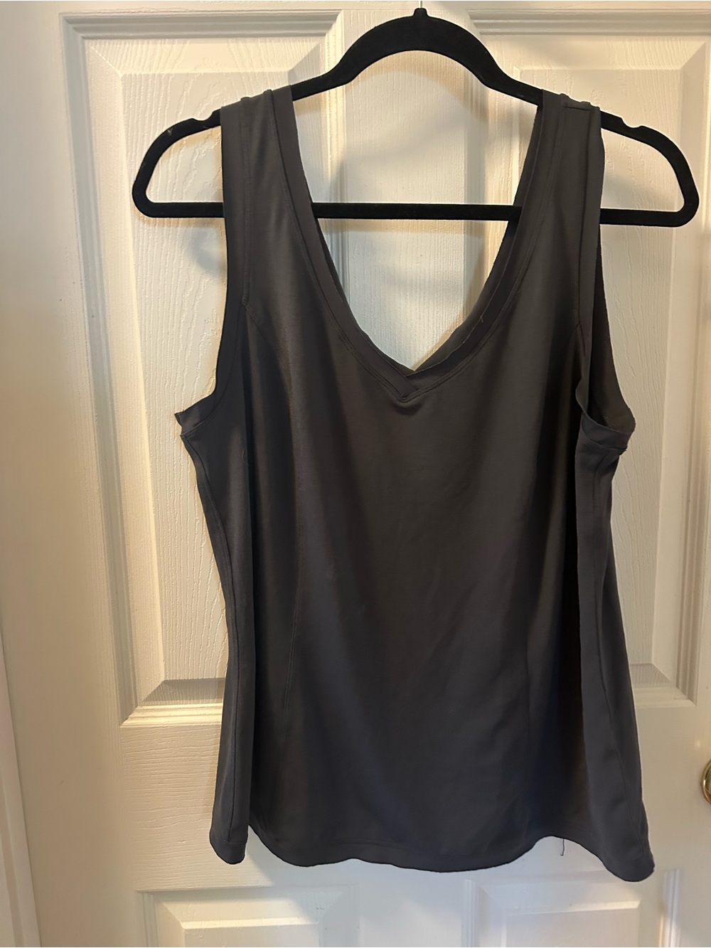 CAbi Charcoal V-Neck Sleeveless Camisole